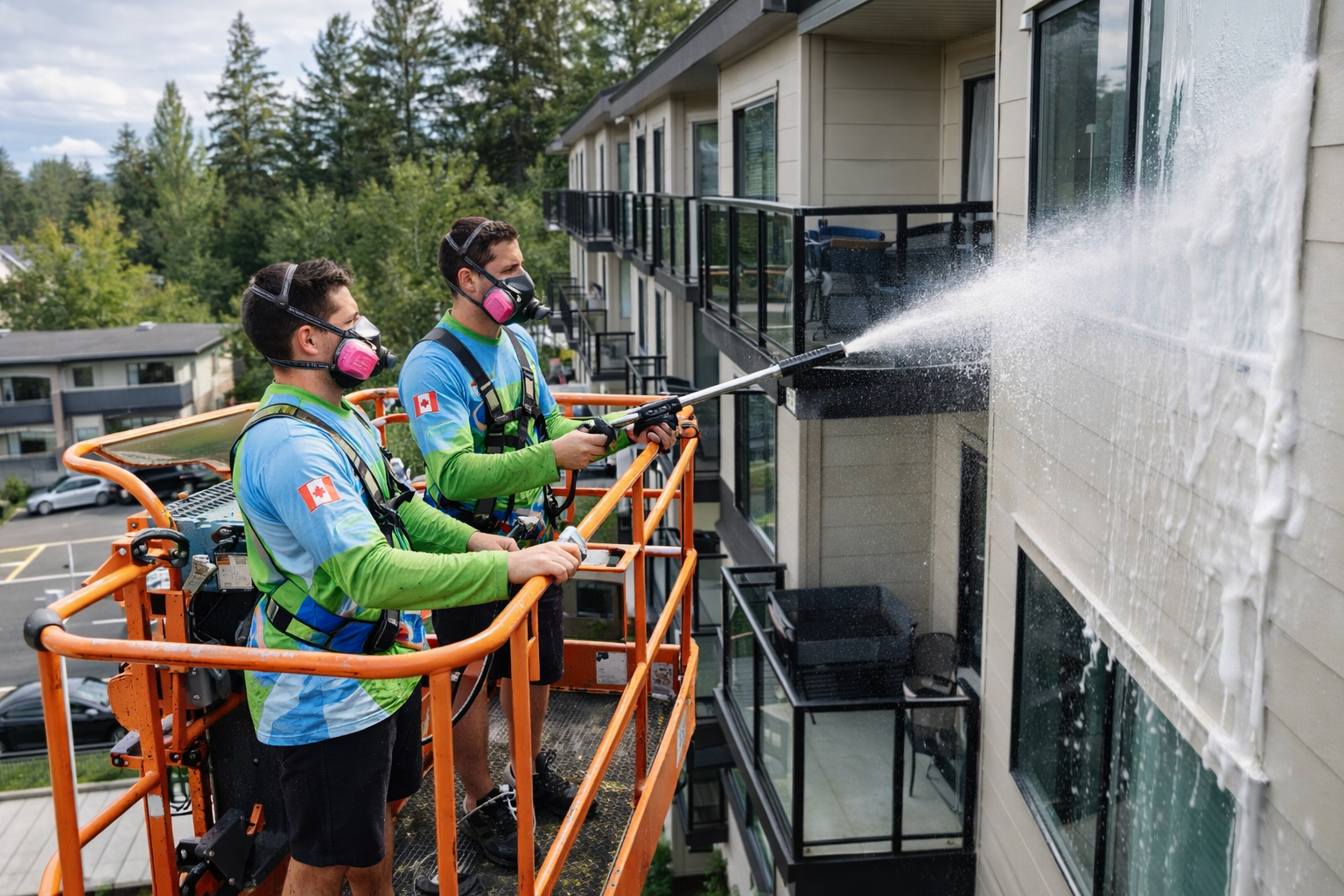 Commercial pressure washing